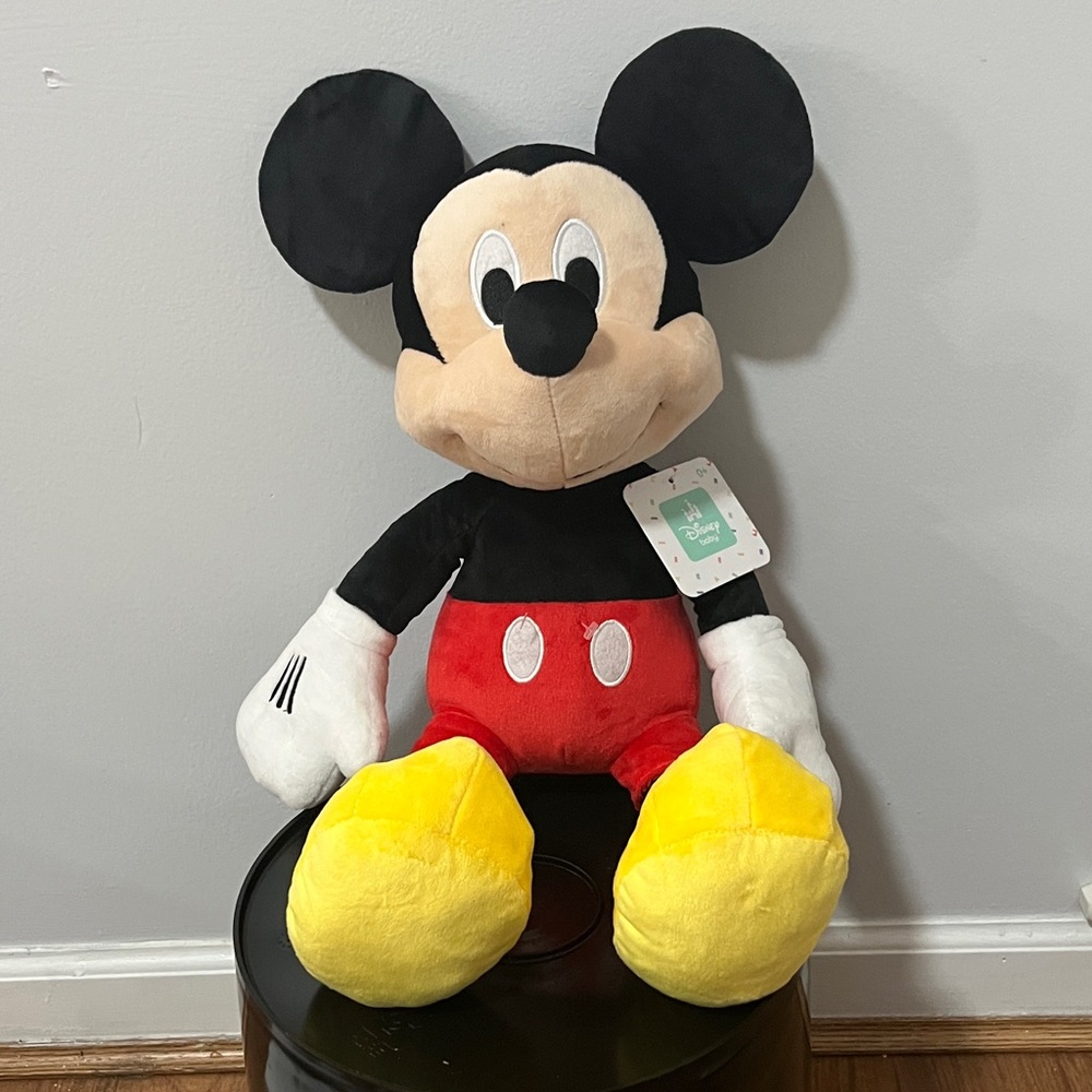 Disney Baby Mickey Mouse Plush with Red and Yellow Accents